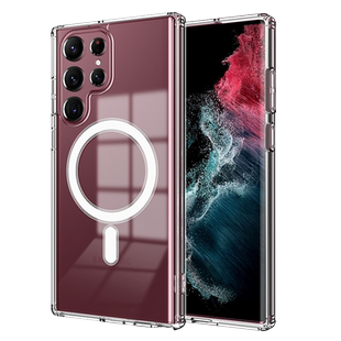 适用于三星GalaxyS26 S25 S24 S23手机Magsafe磁吸S22充电S21透明Plus保护FE套Ultra防摔A55裸机感外软边硬壳