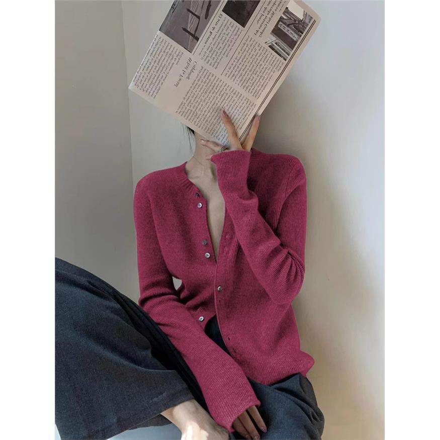 树莓粉色针织开衫外套女秋冬别致绝美内搭打底毛衣欧货高级感上衣,女装/女士精品,毛针织衫,淘宝优惠券,粉丝福利购,淘宝优惠卷