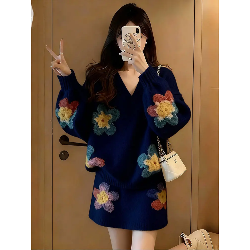 冬季搭配一整套高级感超好看独特宽松时尚慵懒软糯毛衣半裙两件套,女装/女士精品,连衣裙,淘宝优惠券,粉丝福利购,淘宝优惠卷