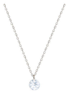 s925小钻项链简约短款颈链单钻女