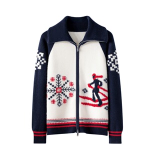 好美！2026年秋冬季新款山羊绒拉链开衫女毛衣外套休闲减龄针织衫