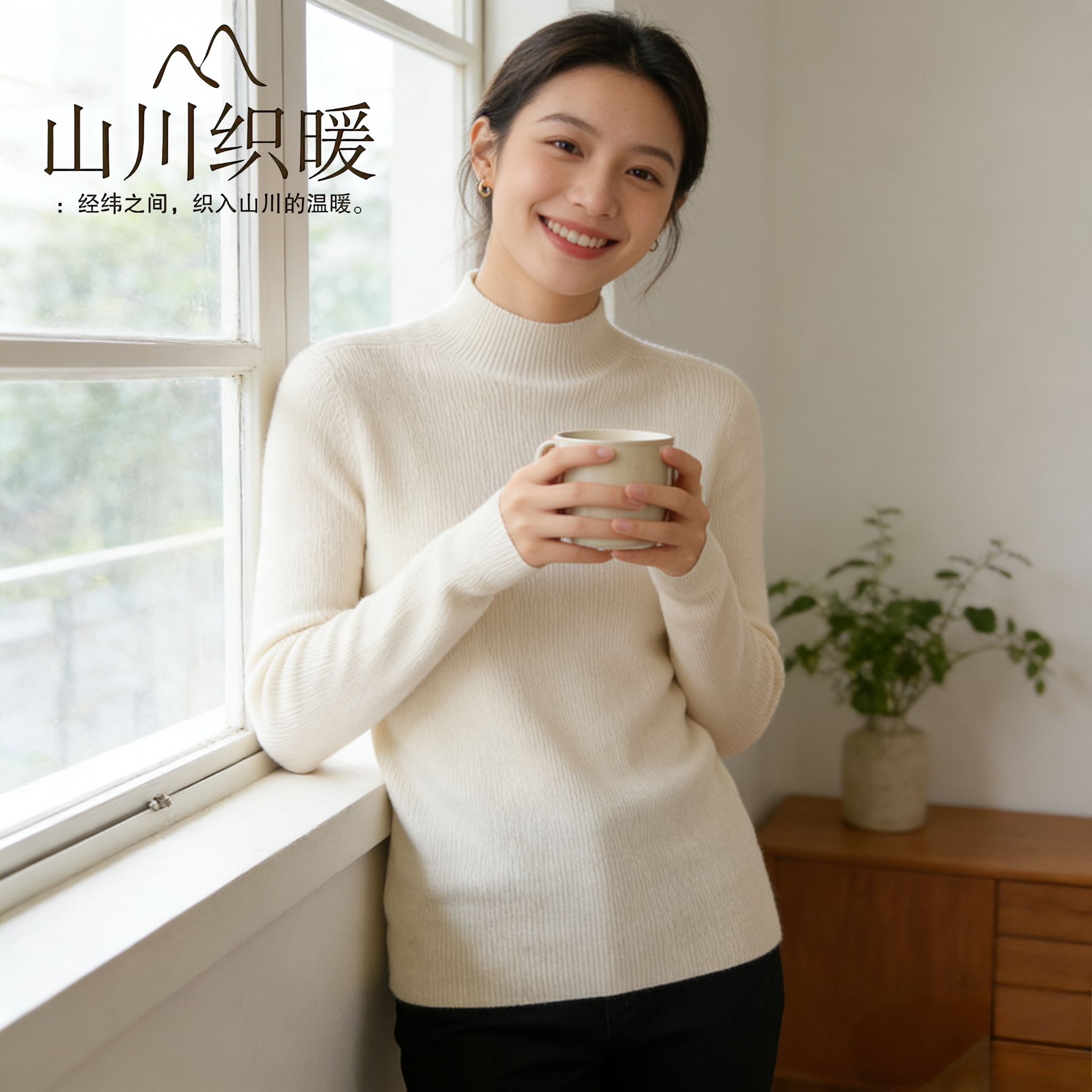 简洁气质款~产自2026秋冬新纯山羊绒半高领女2026春季套头针织衫,女装/女士精品,羊绒衫,淘宝优惠券,粉丝福利购,淘宝优惠卷