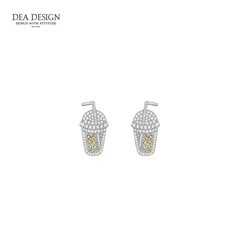 DEA DESIGN 夏日系列   芝芝芒芒特饮耳环  925银镀金饰品 原创设