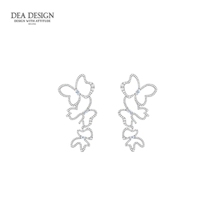 DEA DESIGN 自然系列  蝴蝶镂空耳环 925银镀金饰品 原创轻奢