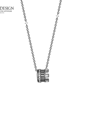 DEA DESIGN 长城系列 黑金长城圈圈项链  时尚小众 甜酷风