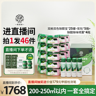 【店播专属】希望树除甲醛新房家用甲醛清除剂25双舱5炭包4喷雾