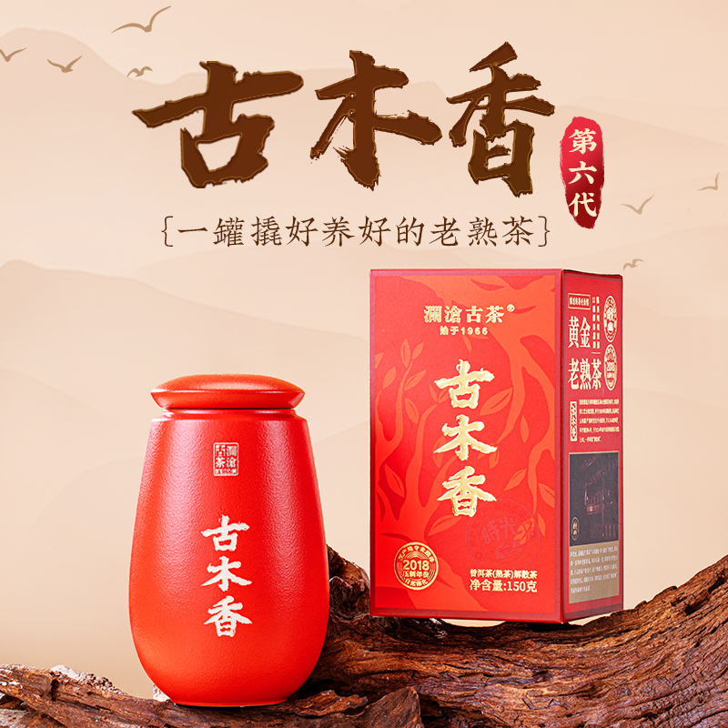 澜沧古茶6年陈古木香云南老熟茶
