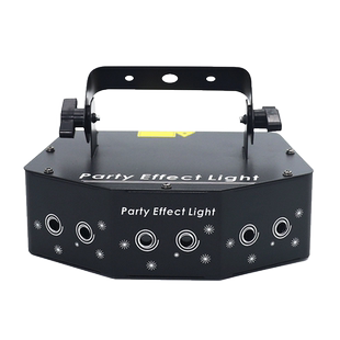 六眼扇形激光图案光束闪光灯KTV包房酒吧镭射七彩蹦迪声控效果灯