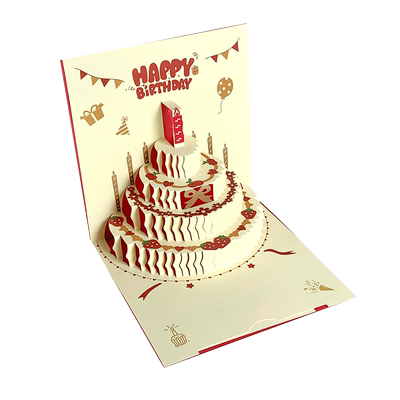3D音乐生日贺卡立体卡片
