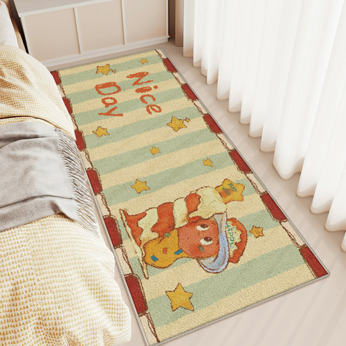 星星精灵床边毯家用卧室床边毯子防滑耐磨耐脏新中式地垫客厅脚垫