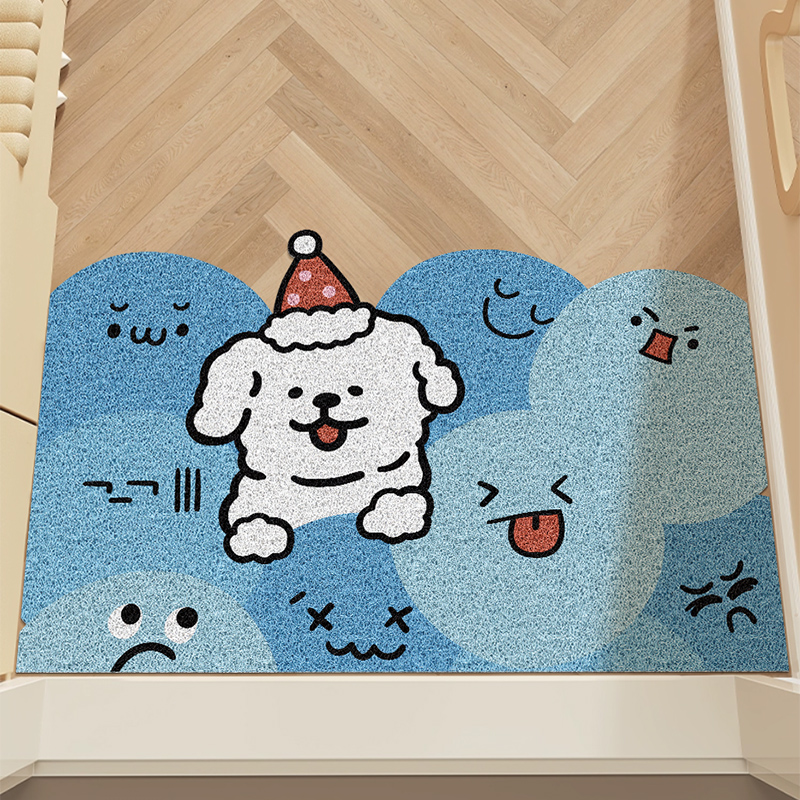 入户门垫可裁剪丝圈地垫家用卡通客厅玄关垫进门除尘防滑耐磨脚垫