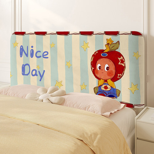 卡通星星人全包床头套罩床头遮丑套罩弹力床头罩新款百搭四季通用