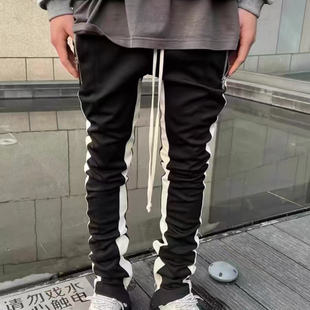 男女款 明亮叔出品5th第五季 堆积感长裤 高街限定款 主线拼接校裤