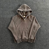 明亮叔出品3rd第三季 连帽衫 上帝灰半拉链卫衣高街叠穿基础款 长袖