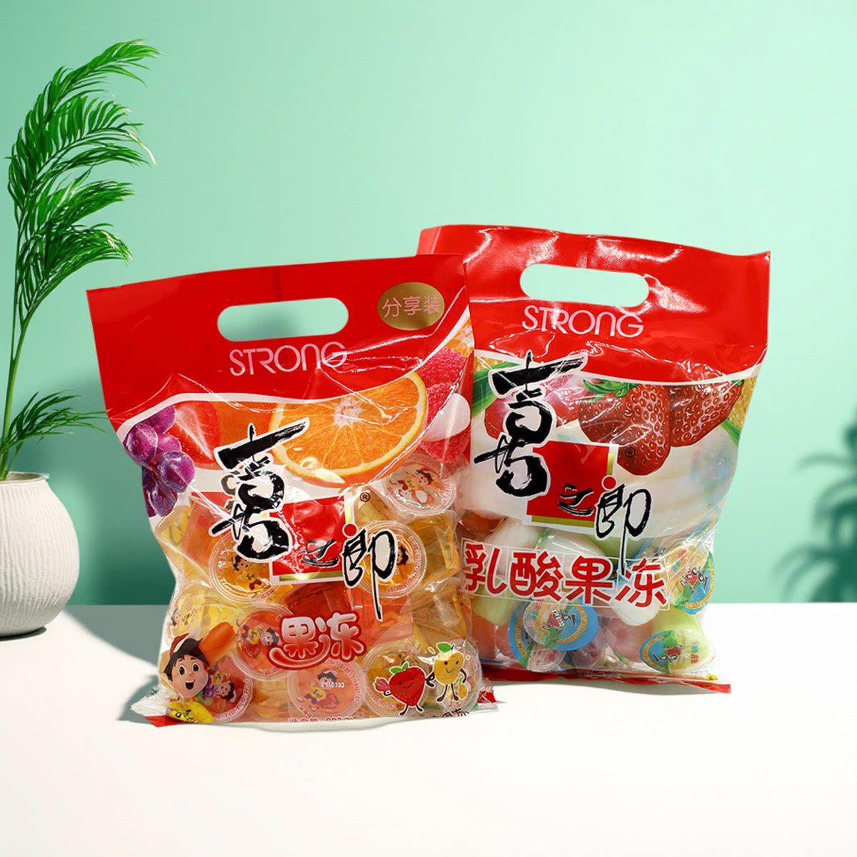 喜之郎大包装果冻882克什锦果味果冻乳酸果冻多口味儿童零食包邮
