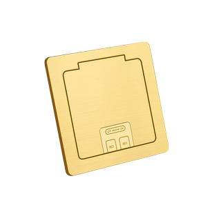 炫蒙 隐藏式不锈钢防水地插嵌入式地插座隐形超薄五孔网络地插座