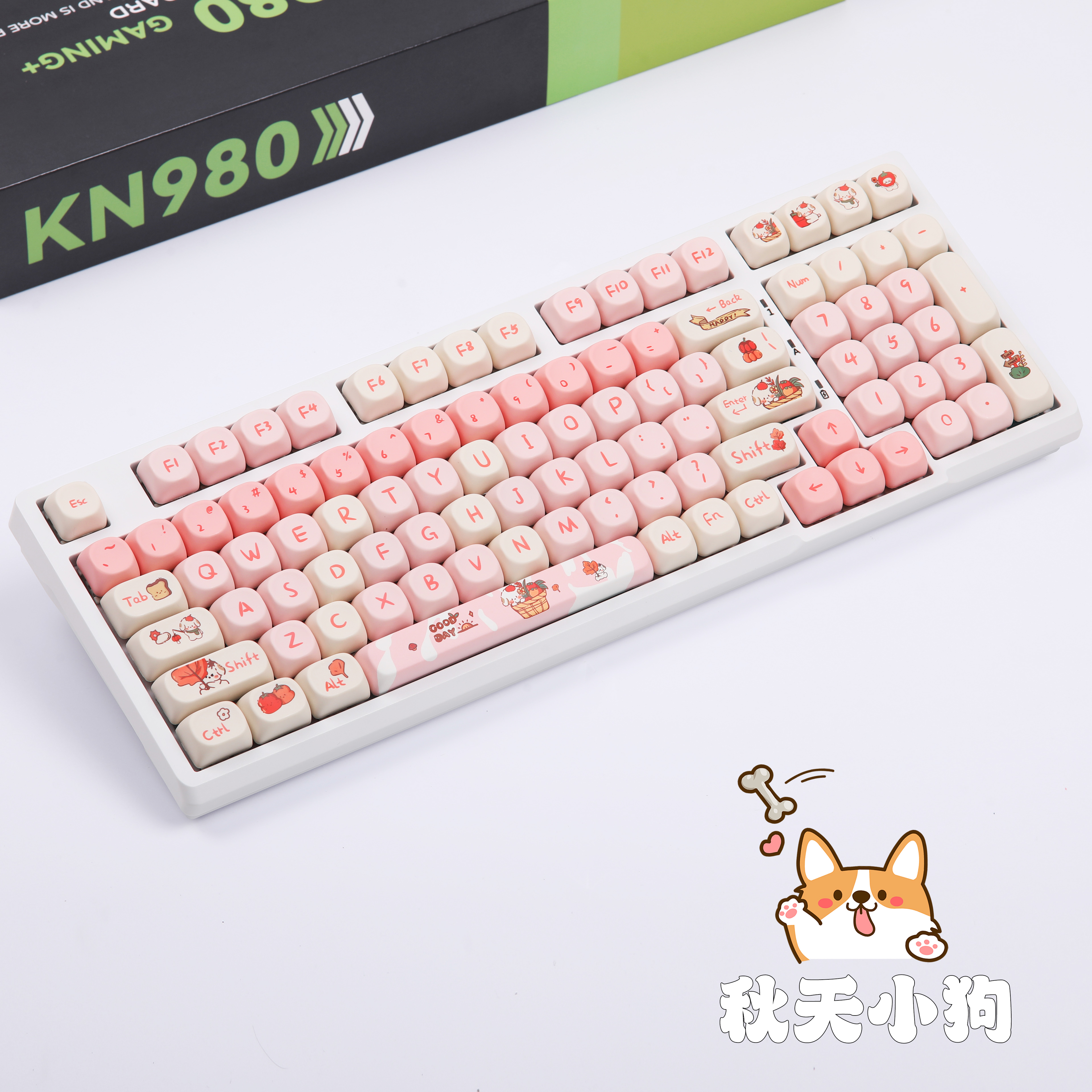 98键三模机械键盘gasket麻将音轴