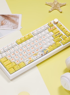 樱桃mx8.0皮卡丘PBT热升华键帽适配61/68/75/84/87/98/104/108键
