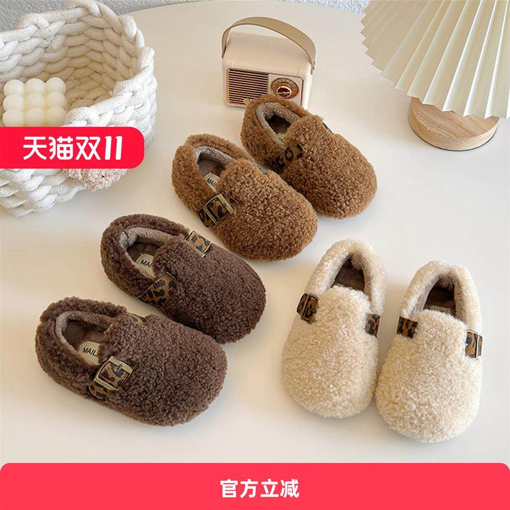 冬季新款女童儿童宝宝毛毛鞋外穿勃棉鞋加绒豆豆鞋子小女孩二棉肯,童鞋/婴儿鞋/亲子鞋,棉鞋,淘宝优惠券,粉丝福利购,淘宝优惠卷