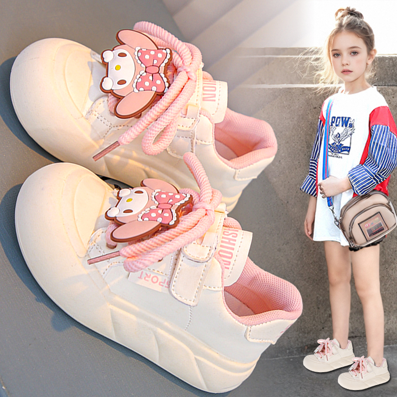 鞋女童帆布鞋2024新款春秋季儿童玉桂狗休闲鞋运动小白板鞋