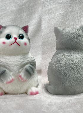 【下单立减50】不带配饰仿真猫咪纯手工软胶捏捏乐玩具安全环保ZQ