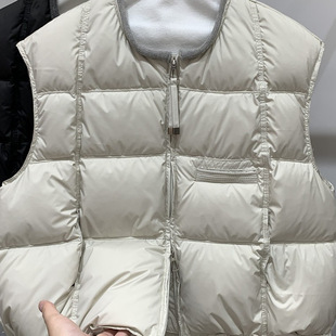 背心马甲女面包服白鸭绒无袖 2025冬季 款 韩系气质时尚 外套女 新款