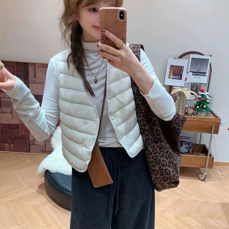 秋冬新款轻薄羽绒马甲女短款v领内胆背心小个子坎肩叠穿内搭外套,女装/女士精品,马夹,淘宝优惠券,粉丝福利购,淘宝优惠卷