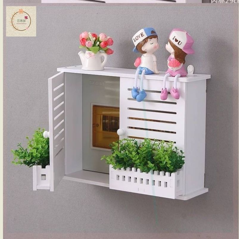 Old-fashioned flip-top weak current box shutters pastoral box cover kitchen router free punching main gate box