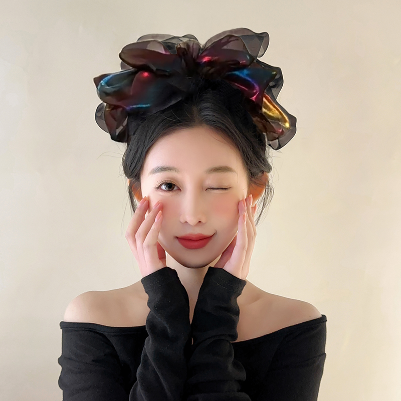 人鱼姬网纱超大蝴蝶结头饰发夹