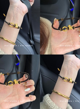 金色小马手链女新年马上有钱手串