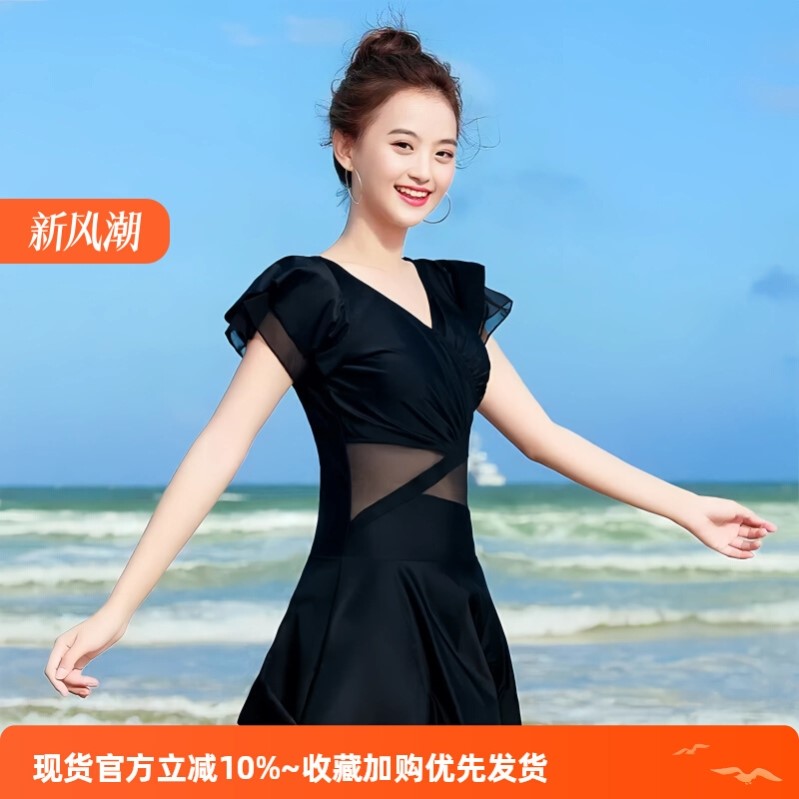 泳衣女款2025新款爆款成人微胖遮肚显瘦感大码连体温泉游泳装