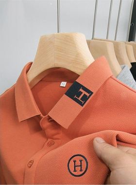 夏季正品保罗男士短袖T恤刺绣外贸原单商务POLO衫潮翻领宽松上衣