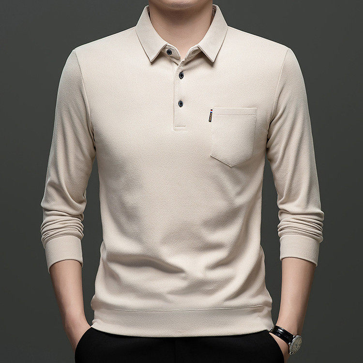 男士长袖t恤翻领秋冬2025新款真口袋打底polo衫保暖爸爸上衣,男装,针织衫/毛衣,淘宝优惠券,粉丝福利购,淘宝优惠卷