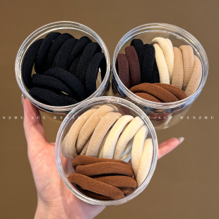 时尚 加粗头绳女高马尾扎头发皮筋发圈秋冬高弹力发绳耐用皮套发饰