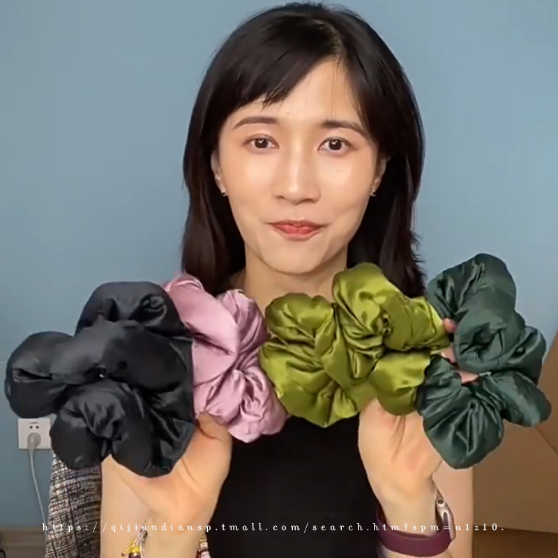papi酱同款真丝枕头睡眠大肠发圈