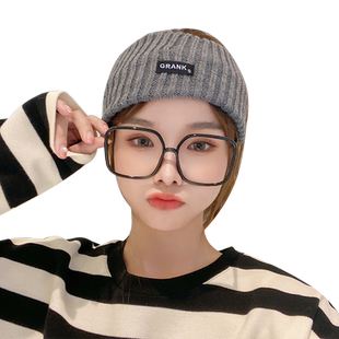 宽边毛线针织发带男潮冬季头带日常外戴头套运动高级感酷街头头巾