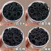 儿童黑色小皮筋女扎头不伤发女童发圈高弹力耐用头绳宝宝皮套头饰