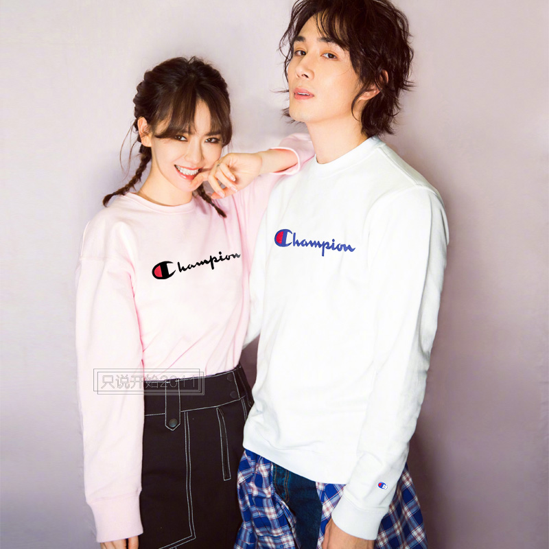 【日版情侣刺绣卫衣】2020秋装新款百搭女宽松休闲连帽打底衫