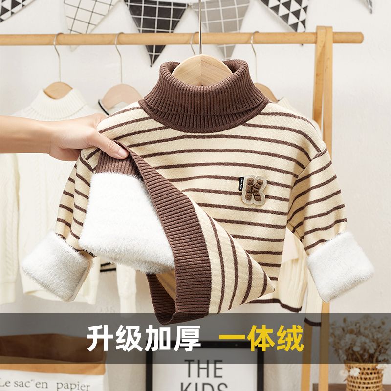 男女童加绒加厚毛衣一体