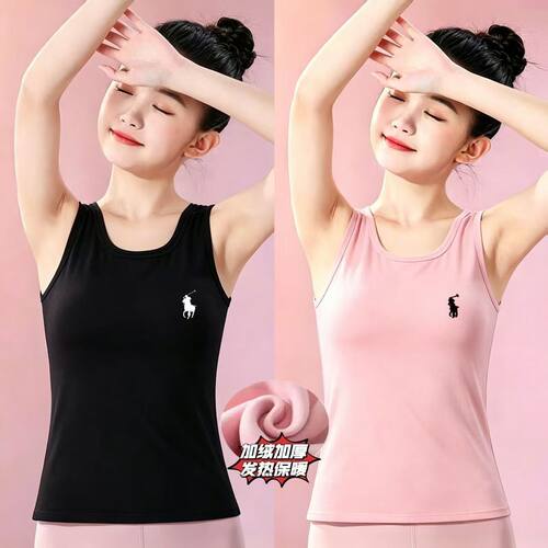 女童少女背心加绒保暖女
