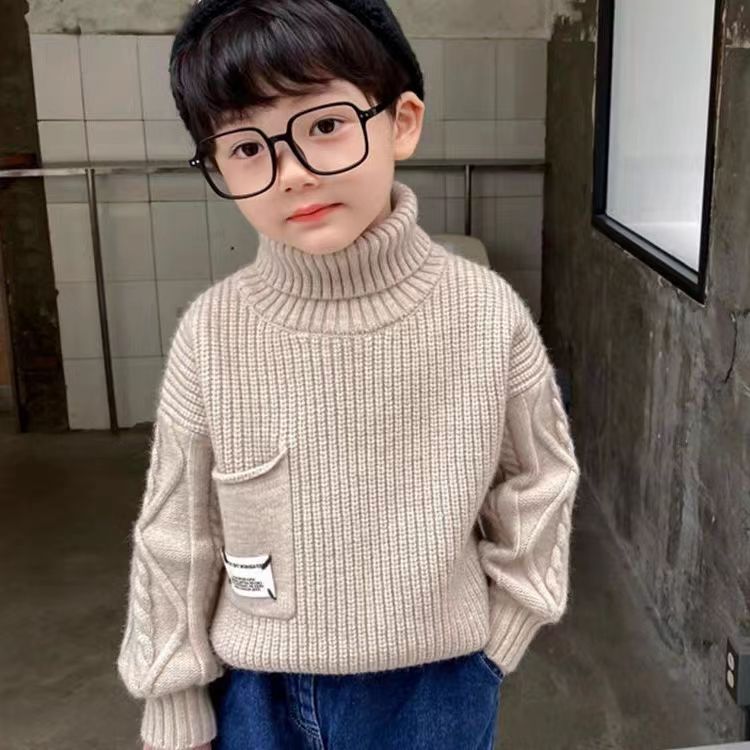 男童套头毛衣秋冬季加绒