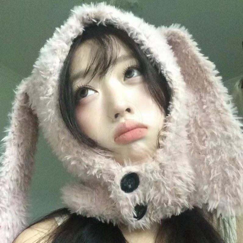 户外保暖超长兔兔耳朵毛绒帽子女生冬季可爱巴拉克拉法帽骑车护耳