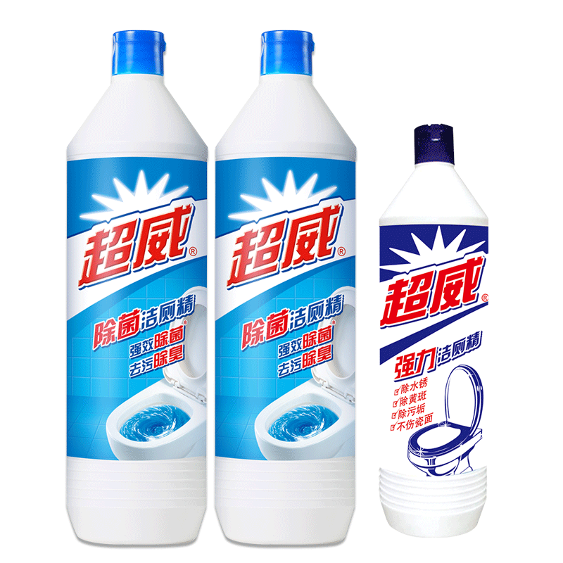 超威除菌洁厕液500g卫生间马桶便池去黄渍洗厕所液体洁厕灵洁厕精