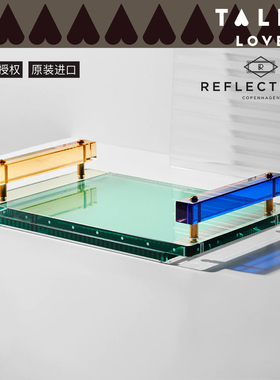 丹麦reflections哥本哈根进口欧式轻奢K9水晶托盘特色盘家居摆件