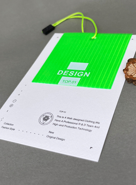 焕显印刷原创设计潮牌服装吊牌定做 黑色塑料挂牌订做 蓝色公版通用纸牌标签定制 服装店吊卡卡纸名片标牌