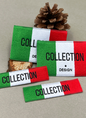 潮牌服装公版通用领标现货高档衣服织唛订做 后领唛LOGO设计定制 貂皮大衣织标定做白色皮草彩色商标原创订制