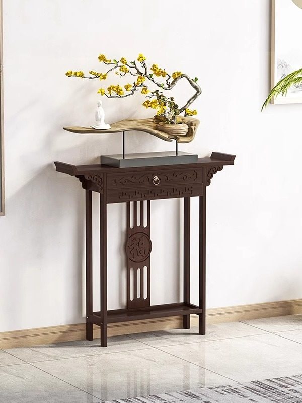 实木玄关台新中式简约客厅条案端景台玄关柜轻奢现代