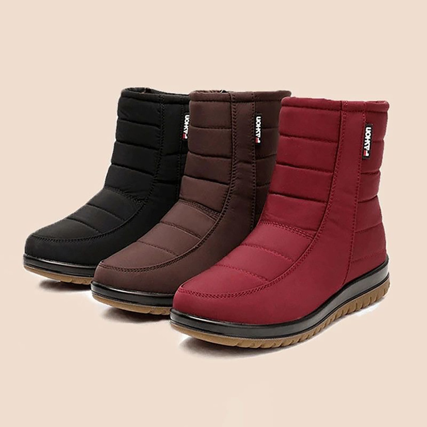 临蔡女鞋妈妈雪地靴秋冬女士防水防滑保暖棉鞋加绒加厚高帮鞋a77