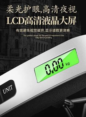 盛圆日本进口便携式手提电子秤家用高精度50KG精准挂钩行李钓鱼a5
