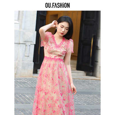 浪漫连衣裙蕾丝蔷薇欧点